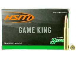HSM Ammunition Game King 165 gr Spitzer Boat Tail .30-06 Spfld Ammo, 20/box - HSM-30-06-40-N