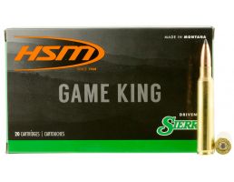 HSM Ammunition Game King 225 gr Spitzer Boat Tail .358 Win Ammo, 20/box - HSM-358Win-1-N
