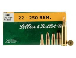 Sellier & Bellot 55 gr Sierra GameKing Boat Tail Soft Point .25-250 Rem Ammo | SB22250A 