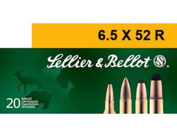 Sellier & Bellot 117 gr Semi-Jacketed Soft Point 6.5x52mmR Ammo, 20/box - SB6552RA