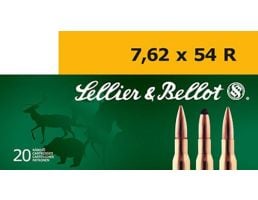 Sellier & Bellot 174 gr Hollow Point Boat Tail 7.62x54mmR Ammo
