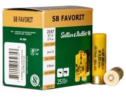 Sellier & Bellot 2.75" 20 Gauge Ammo 2, 25/box - SB20BSA