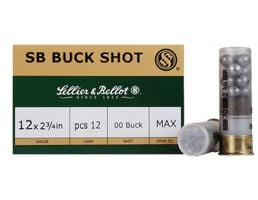 Sellier & Bellot 2.75" 12 Gauge Ammo 1 Buck 12 Pellets, 25/box - SB12BSF