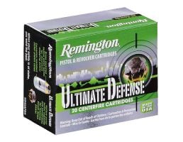 Remington Ultimate Defense Full-Size Handgun 102 gr Brass Jacket Hollow Point .380 Auto Ammo, 20/box - HD380BN