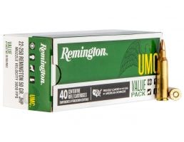 Remington UMC 50 gr Jacketed Hollow Point .22-250 Rem Ammo, 40/box - L22504B