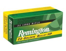 Remington 22 Golden Bullet 36 gr Plated Hollow Point .22lr Ammo, 50/box - 1622
