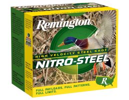 Remington Nitro Steel 2.75" 12 Gauge Ammo 4, 25/box - NS12S4