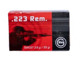 Geco Target 55 gr Full Metal Jacket .223 Rem Ammo, 50/box - 256140050