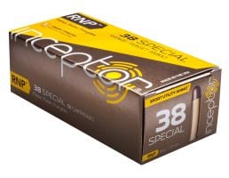 Inceptor Sport Utility 84 gr RNP .38 Spl Ammo, 50/box - 38SPLRNPBR50