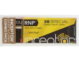 Inceptor Sport & Carry 77, 84 gr ARX/RNP .38 Spl Ammo, 120/box - 38SPLRNDARX