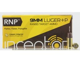 Inceptor Sport Utility 65 gr RNP 9mm +P Ammo, 50/box - 9RNPBRLUGP50