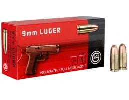 Geco 124 gr Full Metal Jacket Round Nose 9mm Ammo, 50/box - 210040050