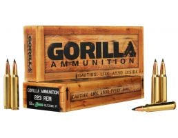 Gorilla Ammunition 55 gr Sierra BlitzKing .223 Rem Ammo, 20/box - GA22355SBK