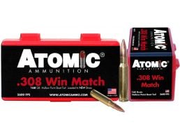 Atomic Ammunition Match 168 gr Hollow Point Boat Tail .308 Win Ammo, 50/box - 426
