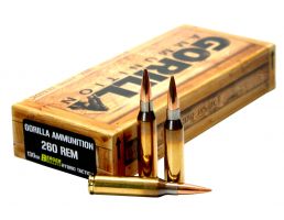 Gorilla Ammunition 130 gr Berger Hybrid Tactical Match .260 Rem Ammo, 20/box - GA260130BHT