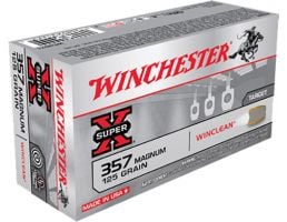 Winchester Ammunition Super-X 125 gr WinClean (Brass Enclosed Base) .357 Mag Ammo, 50/box - WC3571