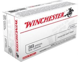 Winchester Ammunition Super-X 125 gr Jacketed Soft Point .38 Spl Ammo, 50/box - USA38SP
