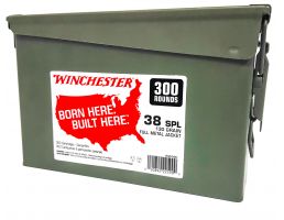 Winchester Ammunition USA 130 gr Full Metal Jacket .38 Spl Ammo, 300/box - WW38C