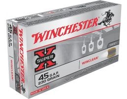Winchester Ammunition Super-X 230 gr WinClean (Brass Enclosed Base) .45 GAP Ammo, 50/box - WC45G