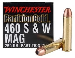 Winchester Ammunition Partition Gold 260 gr .460 S&W Mag Ammo, 20/box - SPG460SW