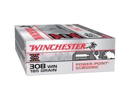 Winchester Ammunition Super-X 185 gr Power-Point Subsonic .308 Win Ammo, 20/box - X308SUBX