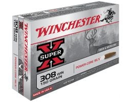 Winchester Ammunition Super-X 150 gr Power-Core .308 Win Ammo, 20/box - X308LF