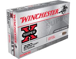 Winchester Ammunition Super-X 50 gr Pointed Soft Point .220 Swift Ammo, 20/box - X220S