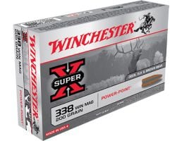 Winchester Ammunition Super-X 200 gr Power-Point .338 Win Mag Ammo, 20/box - X3381