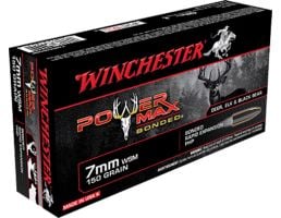 Winchester Ammunition Power Max Bonded 150 gr Rapid Expansion, Protected Hollow Point 7mm WSM Ammo, 20/box - X7MMWSMBP