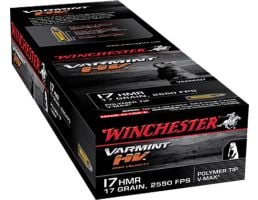 Winchester Ammunition Varmint-HV 17 gr Polymer Tip .17 HMR Ammo, 50/box - S17HMR1