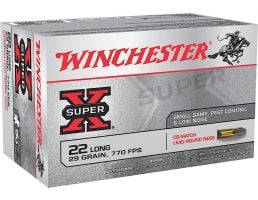 Winchester Ammunition Super-X 29 gr CB-Match Lead Round Nose .22lr Ammo, 50/box - X22LRCBMA