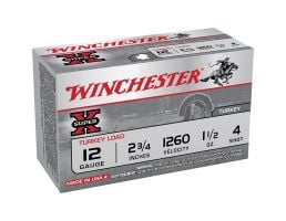 Winchester Ammunition Super-X Turkey Load 2.75" 12 Gauge Ammo 4, 10/box - X12MT4