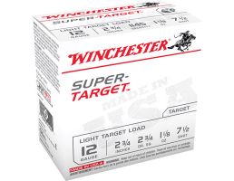 Winchester Ammunition Super Target Light Target Load 2.75" 12 Gauge Ammo 7-1/2, 25/box - TRGT127
