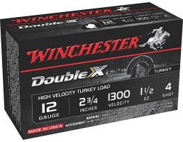 Winchester Ammunition Double X 2.75" 12 Gauge Ammo 4, 10/box - STH124