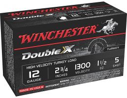 Winchester Ammunition Double X 2.75" 12 Gauge Ammo 5, 10/box - STH125
