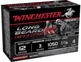 Winchester Ammunition Long Beard XR Shot-Lok Magnum 3" 12 Gauge Ammo 4, 10/box - STLB123M4