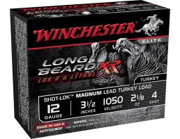 Winchester Ammunition Long Beard XR Shot-Lok Magnum 3.5" 12 Gauge Ammo 4, 10/box - STLB12LM4