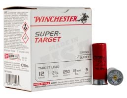 Winchester Super Target 12 Gauge Ammo 2.75", 25rds - TRGT12509