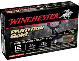 Winchester Ammunition Partition Gold 2.75" 12 Gauge Ammo, 5/box - SSP12