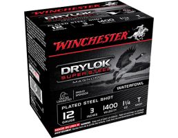 Winchester Ammunition Drylock Super Steel Magnum 3" 12 Gauge Ammo T, 25/box - XSC123T