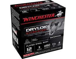 Winchester Ammunition Drylock Super Steel 3" 12 Gauge Ammo 4, 25/box - SSH1234
