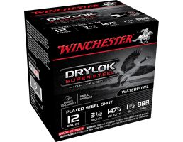 Winchester Ammunition Drylock Super Steel 3.5" 12 Gauge Ammo BBB, 25/box - SSH12LHBBB