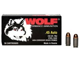 Wolf Performance Military Classic 230 gr Full Metal Jacket .45 Auto Ammo, 50/box - MC45FMJ