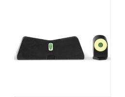 XS Sights Night Sight Set for Glock 31-36, 38 Pistols, Green with Yellow Outline Front, Green with White Outline Rear - GL-0009S-5Y