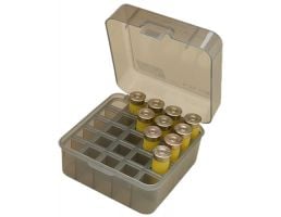 MTM Case Gard S25D 12/16/20 Gauge 25 Round Dual Gauge Shotshell Case, Clear Smoke - S25D-41