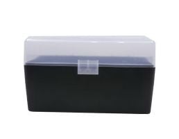 Berrys Bullets 409 50 Round Flip-Top Ammo Box, Clear/Black - 79314
