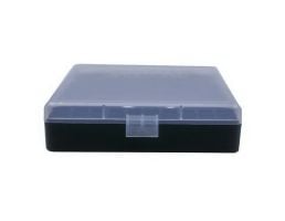 Berrys Bullets 008 .40 S&W/.45 ACP/10mm 100 Round Flip-Top Ammo Box, Clear/Black - 16678
