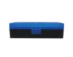 Berrys Bullets 408 .40 S&W/.45 ACP/10mm 50 Round Flip-Top Ammo Box, Blue/Black - 38861