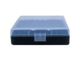 Berrys Bullets 001 .380 ACP/9mm 100 Round Flip-Top Ammo Box, Clear/Black - 87412