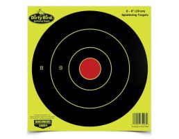 Birchwood Casey Dirty Bird 8" Bullseye Target, Black/Yellow/Red, 50/pack - 35950